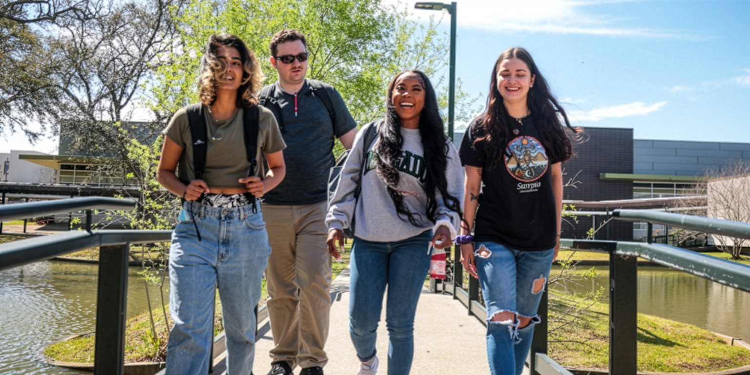 Group of students walking