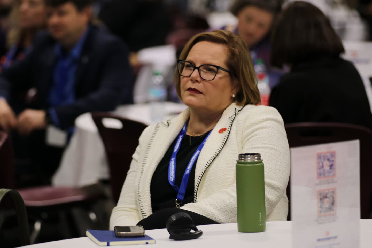 UL Lafayette Graduate School Dean Dr. Mary Farmer-Kaiser listens to a presentation at Meauxmentum Summit.
